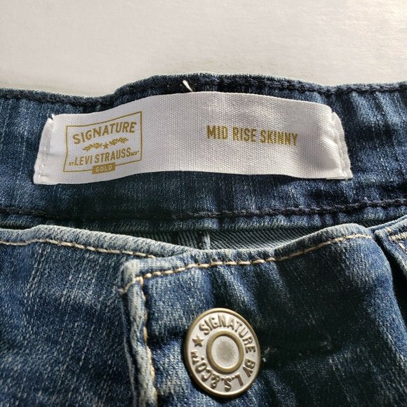 Levis Gold Label Signature Mid Rise Skinny Jeans Womens Size 14M 32x30 NWOT - Picture 9 of 10